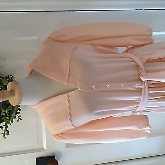 Vintage peach 🍑 dress union made in USA 🇺🇸 ifi brand - Picture 2 of 6